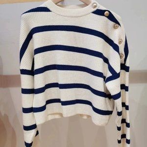Maje sailor sweater - striped wool sweater
